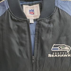 NWOT--NFL 2XL Men Seattle Seahawks Bomber Jacket With Several Pockets